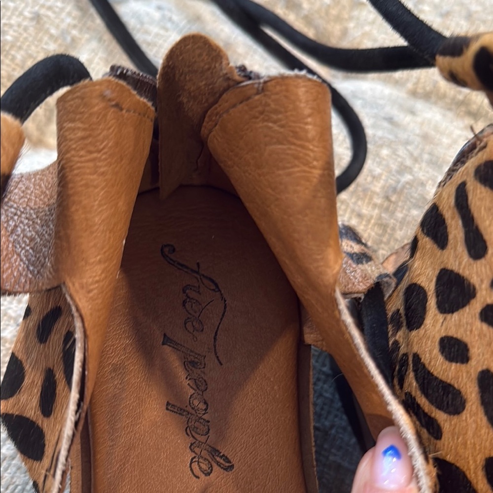 Free People Brown and Black Lace Up Boots